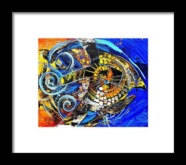 Fish Framed Print featuring the painting CrossOver Fish by J Vincent Scarpace