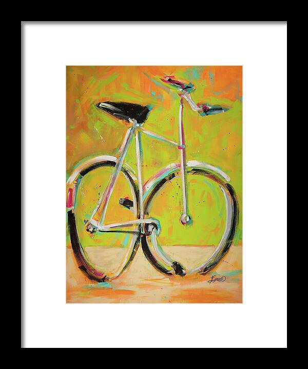 Bicycle Framed Print featuring the painting Cruiser by Terri Einer