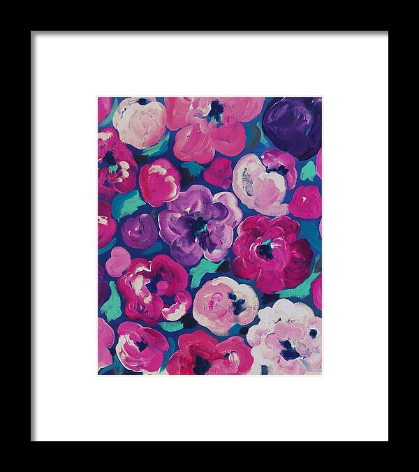 Floral Art Framed Print featuring the painting Crush by Beth Ann Scott