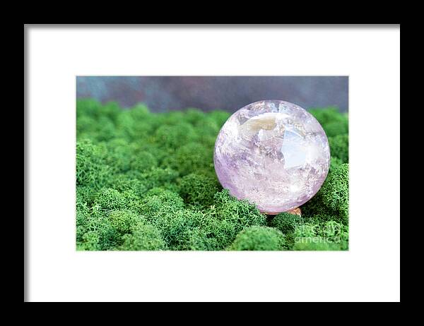 Healing Crystal Framed Print featuring the photograph Crystals Ball by Anastasy Yarmolovich