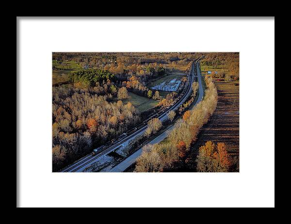 Railroad Framed Print featuring the photograph CSX Loaded Coal Train N015 Southbound At Nortonville Ky by Jim Pearson