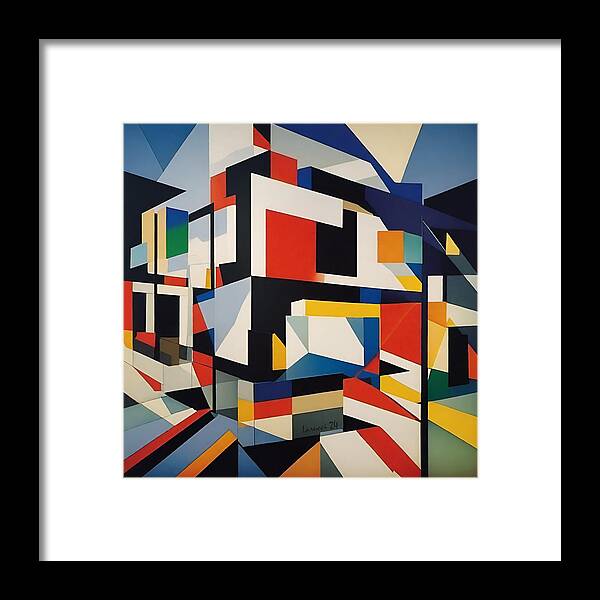 Art Framed Print featuring the digital art Cube - No.4 by Fred Larucci