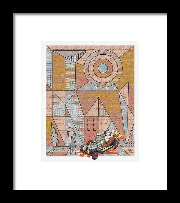 Cultcars Framed Print featuring the digital art CultCars / Chitty Bang by David Squibb