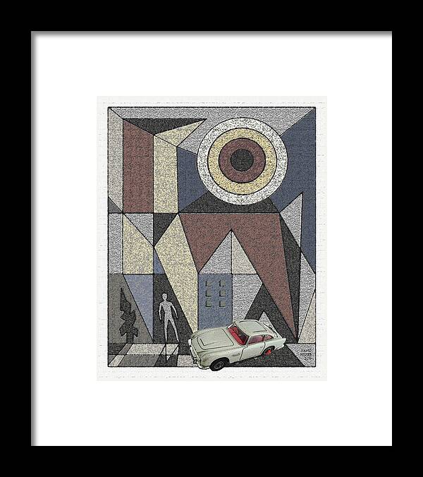 Cultcars Framed Print featuring the digital art CultCars / Seven 007 by David Squibb