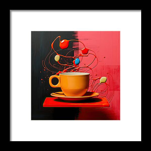 Coffee Framed Print featuring the digital art Cup O' Coffee by Lourry Legarde