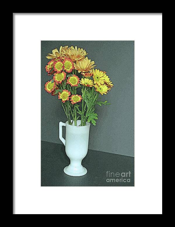 Flowers Framed Print featuring the photograph Cupful of Posies by Ann Horn