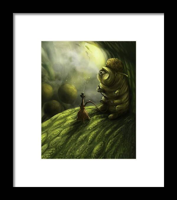 Tardigrade Framed Print featuring the digital art Curiouser and curiouser... by Kate Solbakk