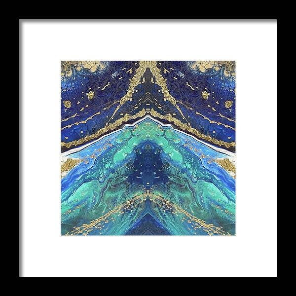 Digital Framed Print featuring the digital art Current by Nicole DiCicco