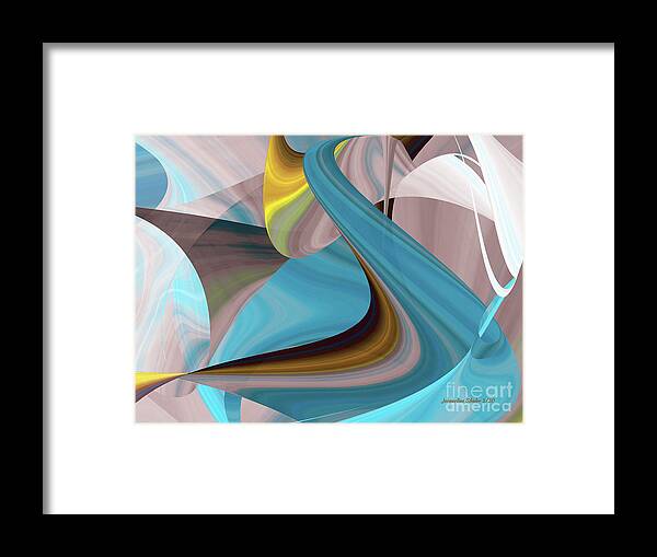 Movement Framed Print featuring the digital art Curvelicious by Jacqueline Shuler