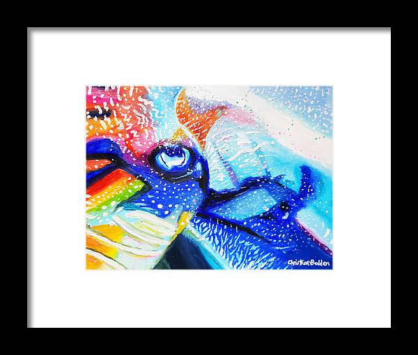Abstract Framed Print featuring the painting Cuttlefish by Christine Bolden
