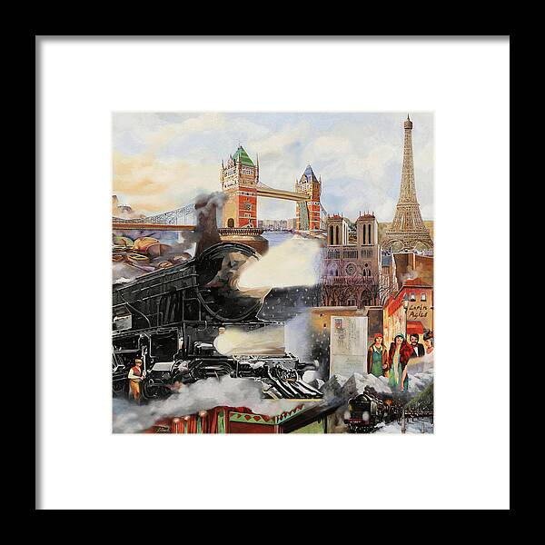 London Framed Print featuring the painting da Londra a Parigi by Guido Borelli