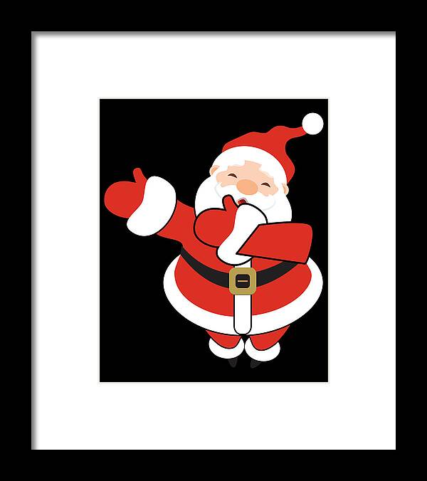 Christmas 2023 Framed Print featuring the digital art Dabbin Santa by Flippin Sweet Gear