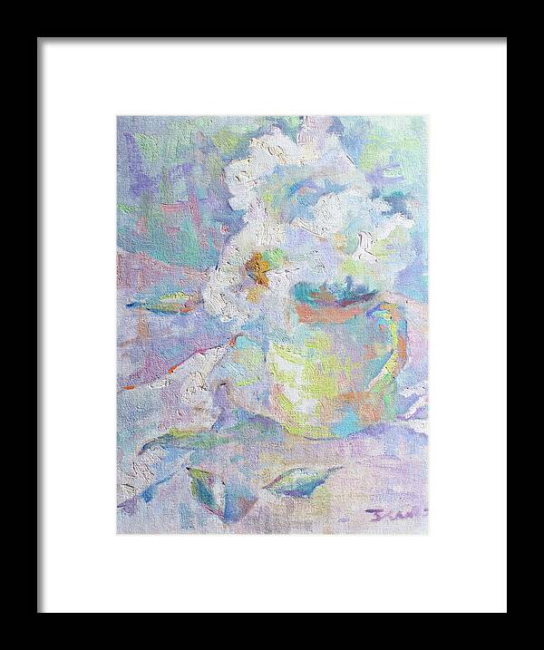 French Impressionism Framed Print featuring the painting Daisies and Green by Srishti Wilhelm