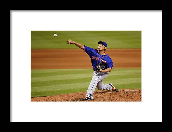 American League Baseball Framed Print featuring the photograph Daisuke Matsuzaka by Rob Foldy
