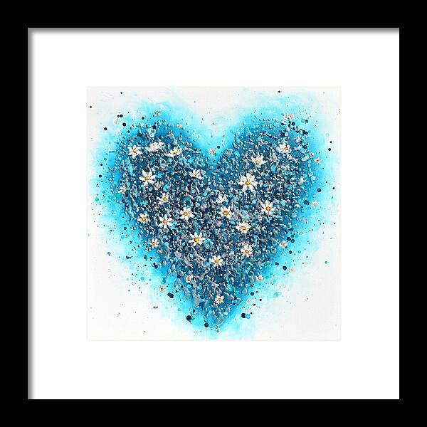 Heart Framed Print featuring the painting Daisy Heart by Amanda Dagg