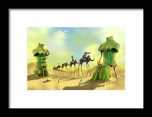 Surrealism Framed Print featuring the photograph Dali on the Move by Mike McGlothlen