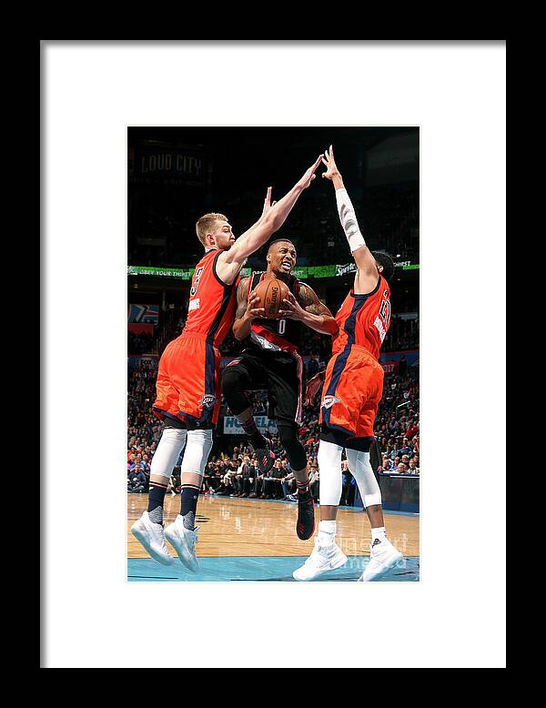 Damian Lillard Framed Print featuring the photograph Damian Lillard by Layne Murdoch