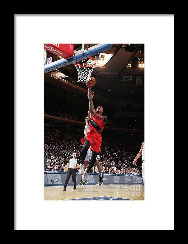 Nba Pro Basketball Framed Print featuring the photograph Damian Lillard by Nathaniel S. Butler