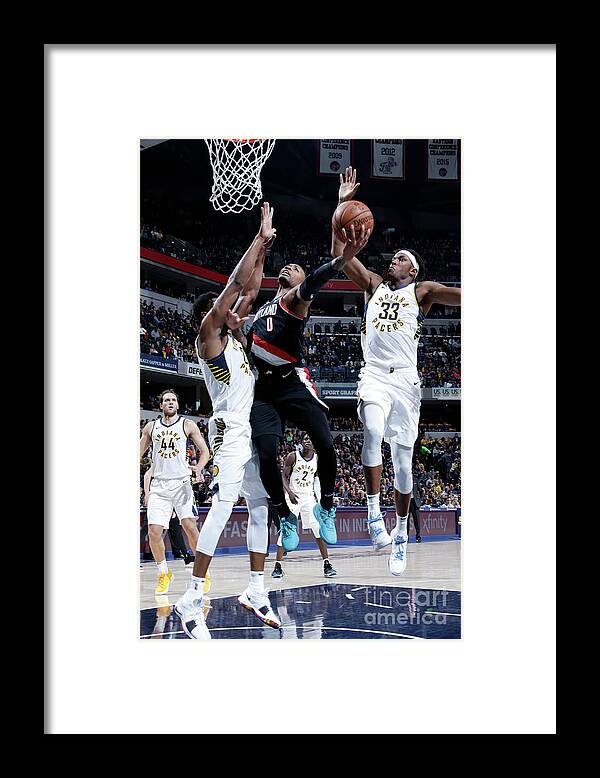 Nba Pro Basketball Framed Print featuring the photograph Damian Lillard by Ron Hoskins
