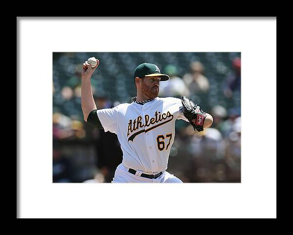 American League Baseball Framed Print featuring the photograph Dan Straily by Thearon W. Henderson