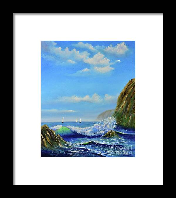 Dana Point Framed Print featuring the painting Dana Point by Mary Scott