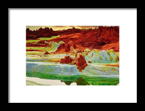 Africa Framed Print featuring the photograph Danakil Depression Levels by Matt Cohen