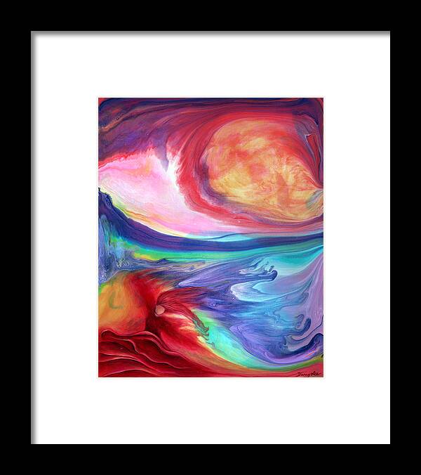 Feminine Art Framed Print featuring the painting Dance of the Tides by Darcy Lee Saxton