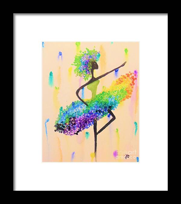 Dance Framed Print featuring the painting Dance by Saundra Johnson