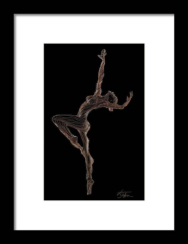  Framed Print featuring the digital art Ballerina by Stefan Duncan