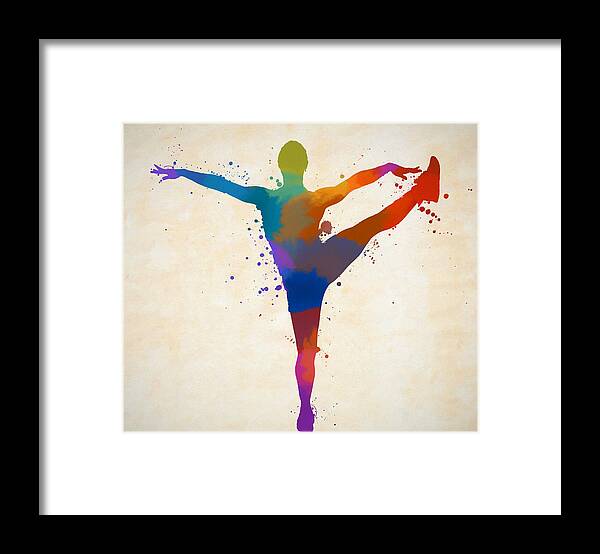 Dancer Color Splash Framed Print featuring the painting Dancer Color Splash by Dan Sproul
