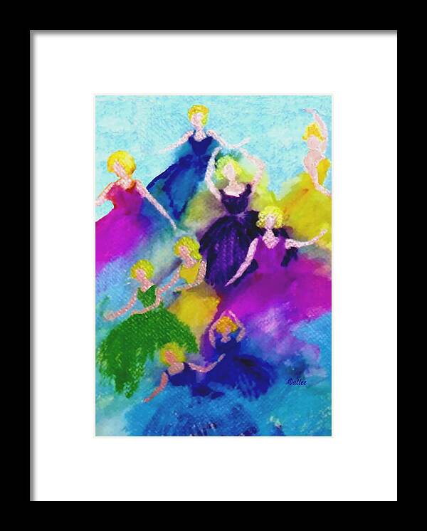 Dancers Framed Print featuring the painting Dancers by Vallee Johnson