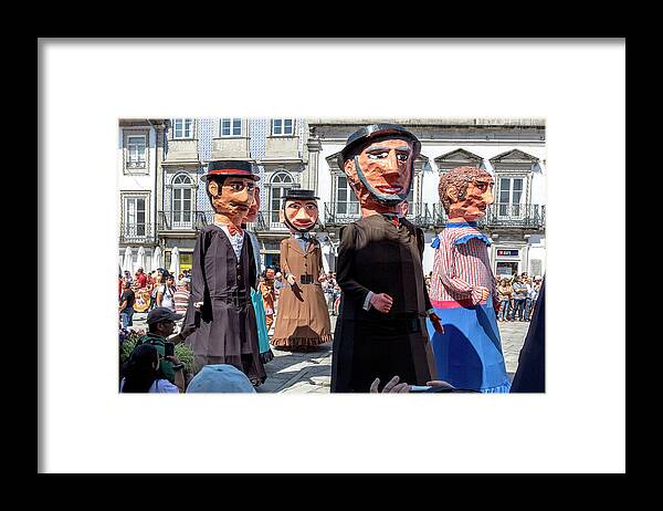 Big-headed Masks Framed Print featuring the photograph Dancing Gigantones by W Chris Fooshee