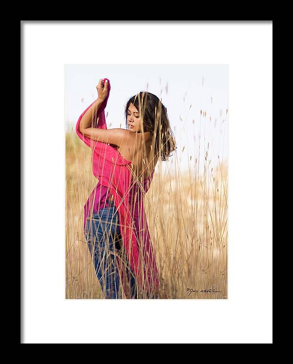 Dance Framed Print featuring the photograph Dancing In The Weeds by Marc Nader