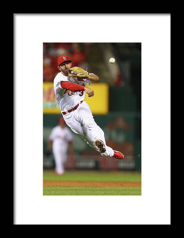 St. Louis Cardinals Framed Print featuring the photograph Daniel Descalso by Dilip Vishwanat