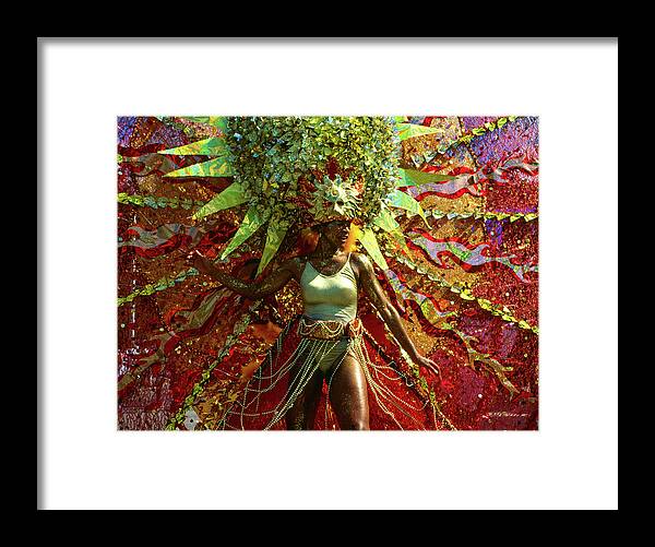 Trinidad Framed Print featuring the photograph Sun Dance - Carnival, Trinidad and Tobago by Earth And Spirit