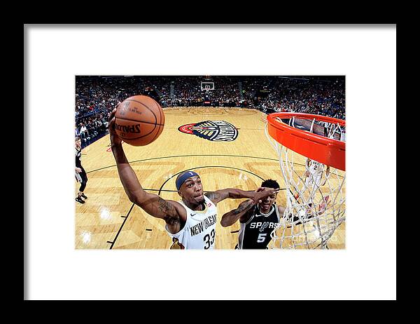 Smoothie King Center Framed Print featuring the photograph Dante Cunningham by Layne Murdoch Jr.