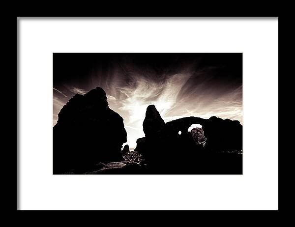 Utah Framed Print featuring the photograph Dark Arch by Mark Gomez