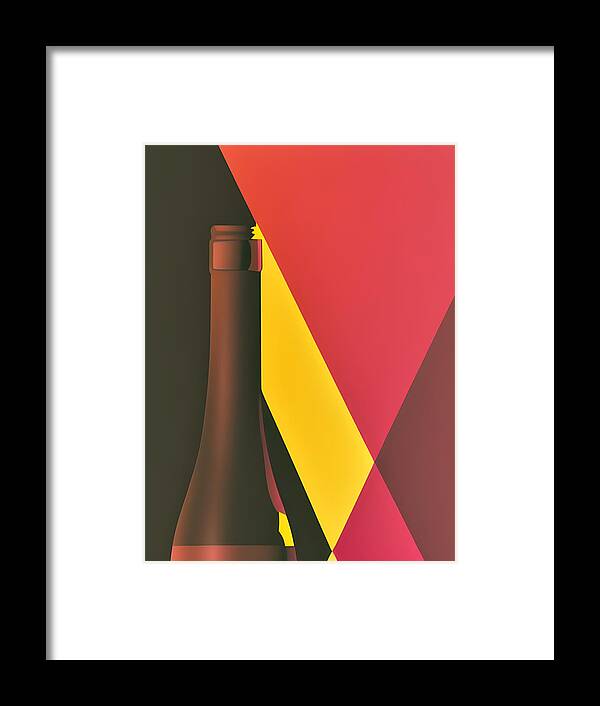 Abstract Framed Print featuring the digital art Dark Chocolate Wine by Michelle Hoffmann