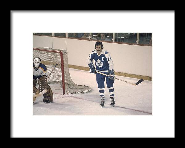 Scoring Framed Print featuring the photograph Dave Keon On The Ice by Melchior DiGiacomo