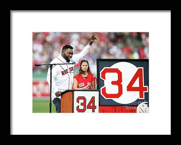 People Framed Print featuring the photograph David Ortiz by Adam Glanzman