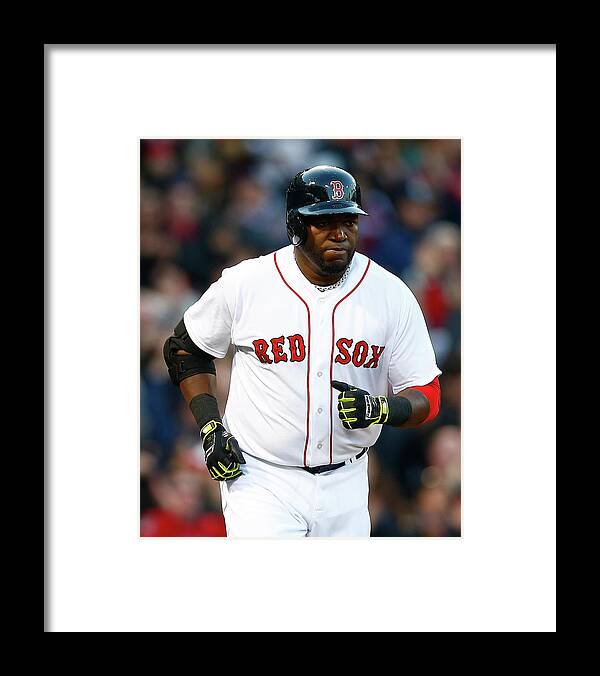 American League Baseball Framed Print featuring the photograph David Ortiz by Jared Wickerham