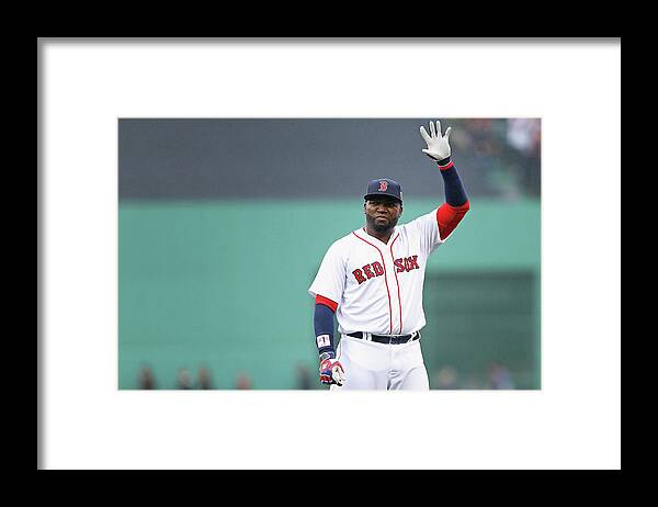 Three Quarter Length Framed Print featuring the photograph David Ortiz by Maddie Meyer