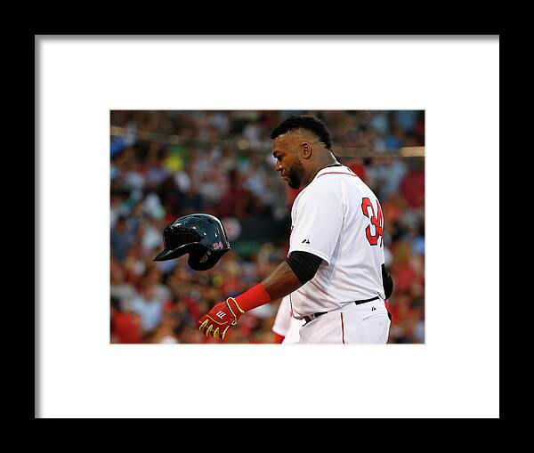 Headwear Framed Print featuring the photograph David Ortiz by Winslow Townson