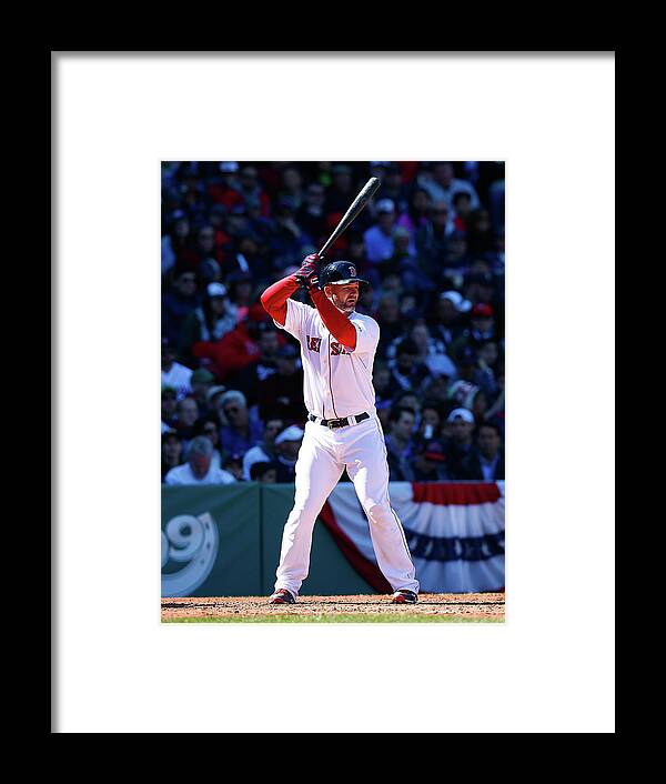 American League Baseball Framed Print featuring the photograph David Ross by Jared Wickerham