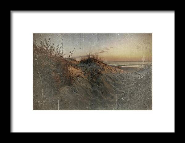 North Carolina Framed Print featuring the photograph Dawn in the Outer Banks Vintage Photo by Rick Berk