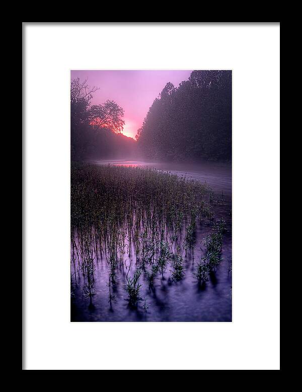 2012 Framed Print featuring the photograph Dawn Mist by Robert Charity