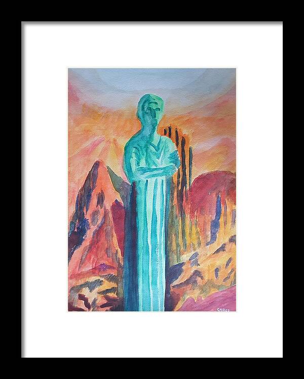 Masterpiece Paintings Framed Print featuring the painting Dawn of Wisdom by Enrico Garff
