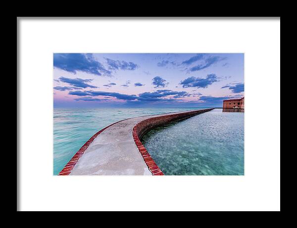 Adventure Framed Print featuring the photograph Dawn over water trail - Dry Tortugas National Park by Sandra Foyt