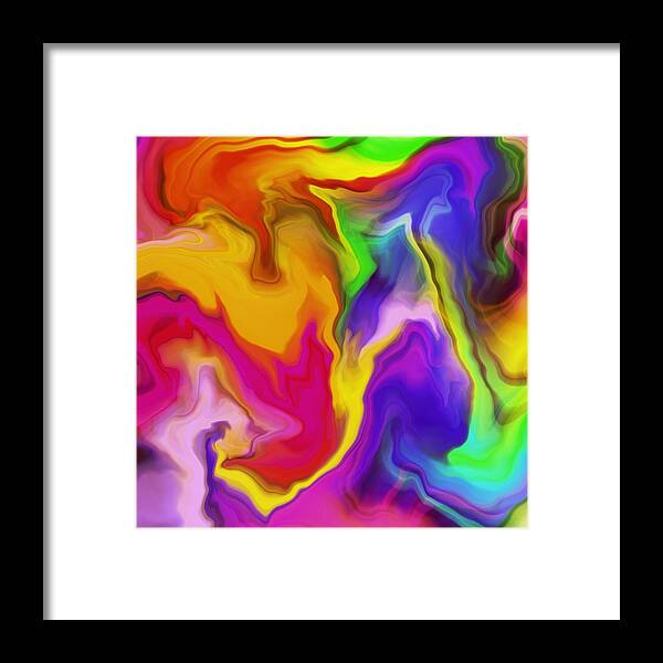 Abstract Framed Print featuring the digital art Pride by Nancy Levan