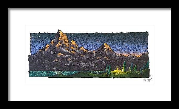 Landscape Framed Print featuring the pastel Dawn's Gentle Touch by Patrick Kochanasz